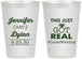 Personalized Wedding 12 oz Frosted Cups - Just Got Real | 557