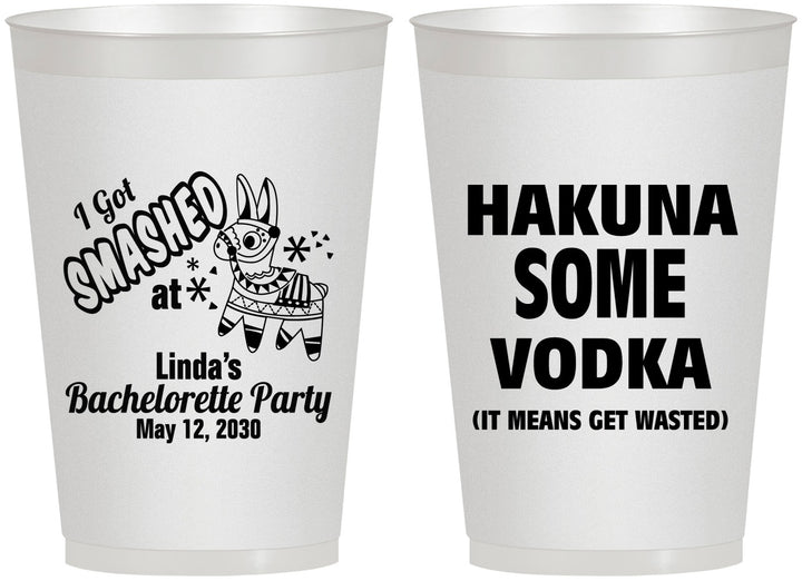 Personalized Bachelorette 12 oz Frosted Cups - Mexico Fiesta | 60008