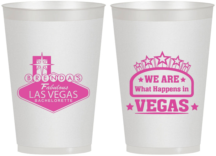 Personalized Bachelorette 12 oz Frosted Cups - Las Vegas | 60016