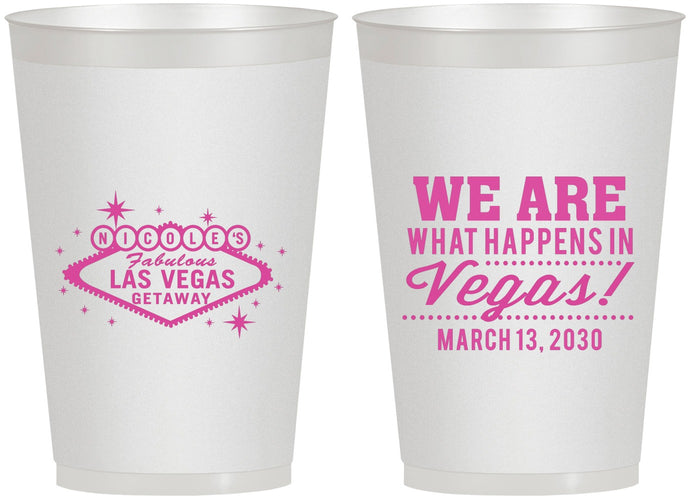 Personalized Bachelorette 12 oz Frosted Cups - Las Vegas | 60029