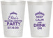 Personalized Bachelorette 12 oz Frosted Cups - Keep Calm Drink On | 60036