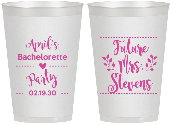Personalized Bachelorette 12 oz Frosted Cups - Future Mrs | 60037