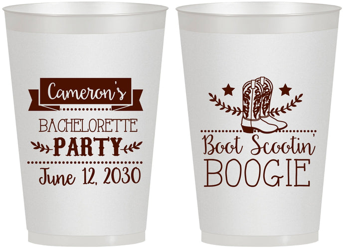 Personalized Bachelorette 12 oz Frosted Cups - Cowgirl | 60040