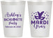 Personalized Bachelorette 12 oz Frosted Cups - Mardi Gras | 60060