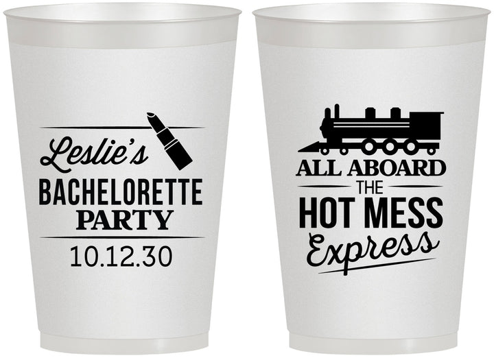 Personalized Bachelorette 12 oz Frosted Cups - Hot Mess Express | 60075