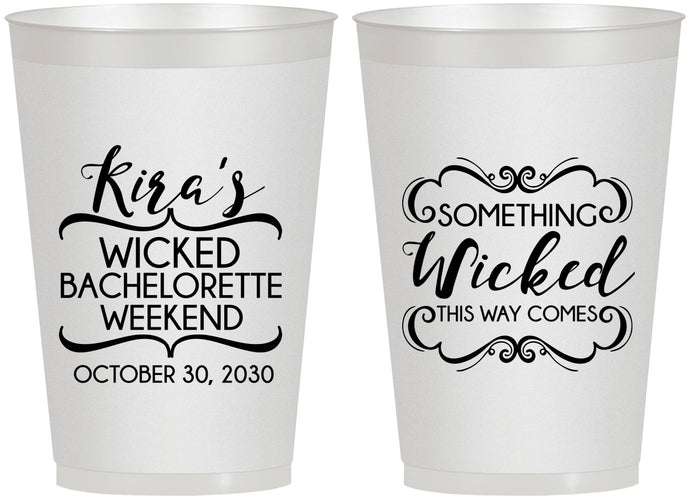 Personalized Bachelorette 12 oz Frosted Cups - Something Wicked | 60076