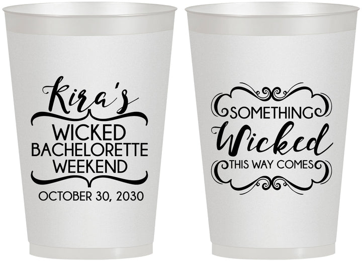 Personalized Bachelorette 12 oz Frosted Cups - Something Wicked | 60076