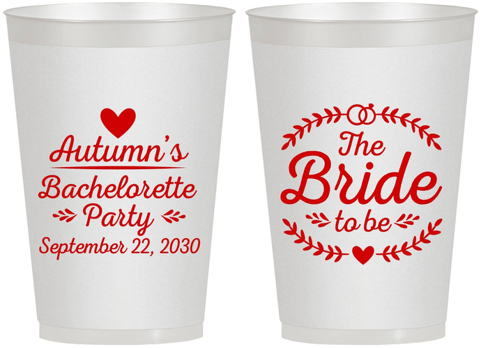 Personalized Bachelorette 12 oz Frosted Cups - Bride To Be | 60088