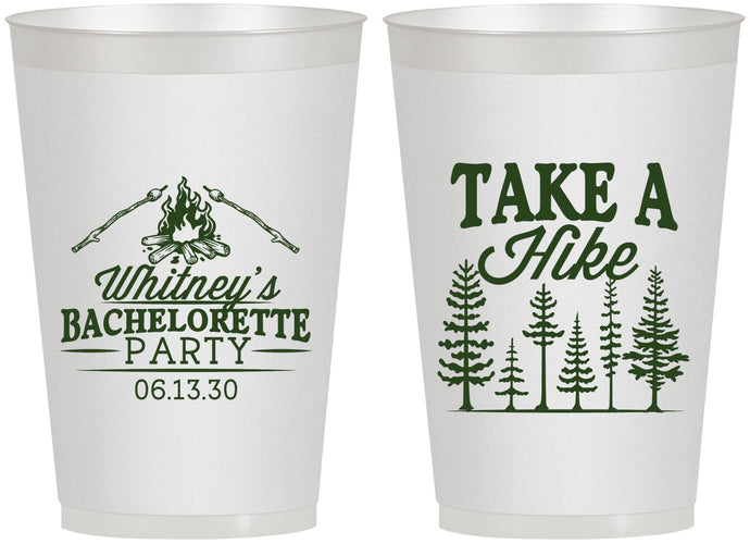 Personalized Bachelorette 12 oz Frosted Cups - Camping | 60098