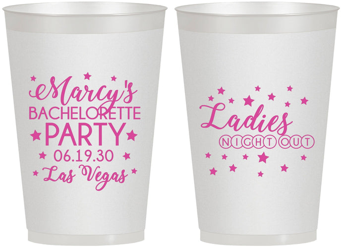 Personalized Bachelorette 12 oz Frosted Cups - Ladies Night Out | 60101