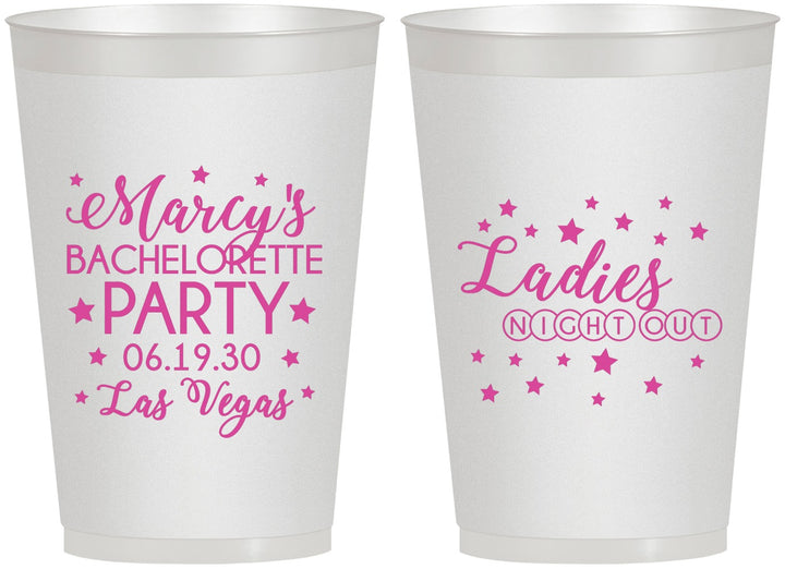 Personalized Bachelorette 12 oz Frosted Cups - Ladies Night Out | 60101