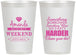 Personalized Bachelorette 12 oz Frosted Cups - Something Borrowed | 60131