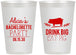 Personalized Bachelorette 12 oz Frosted Cups - Drink Big Eat Pig | 60169