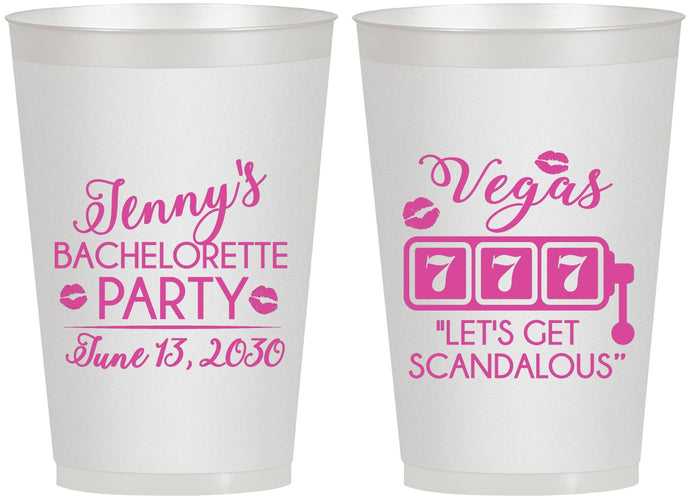 Personalized Bachelorette 12 oz Frosted Cups - Las Vegas | 60170