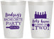 Personalized Bachelorette 12 oz Frosted Cups - Wine Drink Or Two | 60178