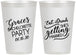 Personalized Bachelorette 12 oz Frosted Cups - Eat Drink Getting Married | 60181
