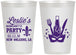 Personalized Bachelorette 12 oz Frosted Cups - Mardi Gras | 60185