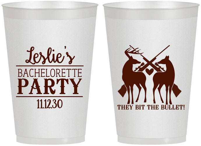 Personalized Bachelorette 12 oz Frosted Cups - Hunting | 60187