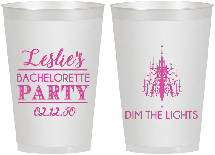 Personalized Bachelorette 12 oz Frosted Cups - Lights | 60188