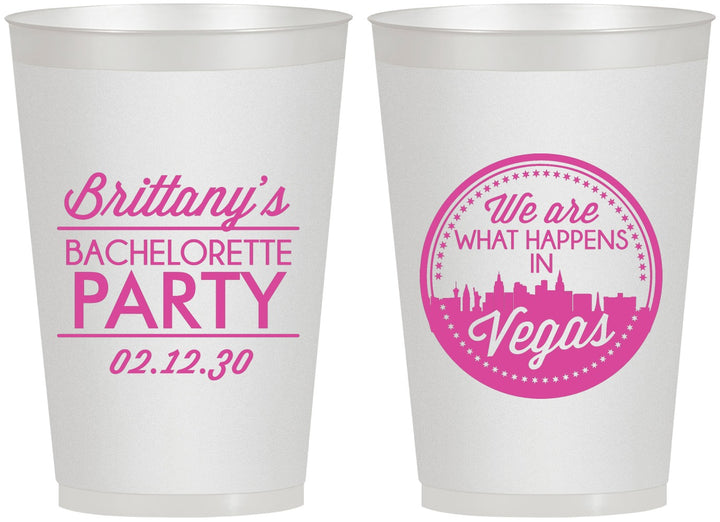 Personalized Bachelorette 12 oz Frosted Cups - Las Vegas | 60190