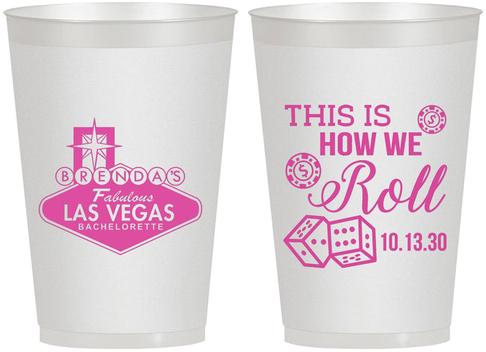 Personalized Bachelorette 12 oz Frosted Cups - Las Vegas | 60191