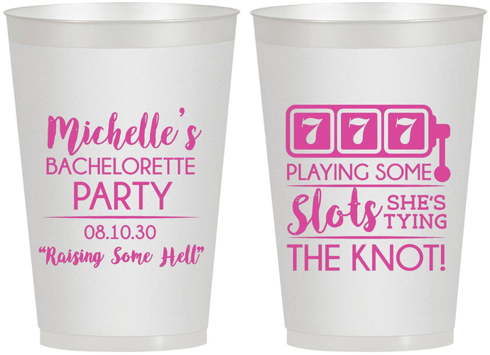 Personalized Bachelorette 12 oz Frosted Cups - Las Vegas | 60195