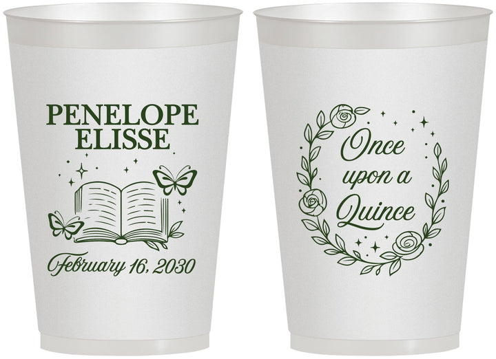Personalized Quinceanera 12 oz Frosted Cups - Once Upon A Quince | 70014