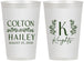Personalized Wedding 12 oz Frosted Cups - Monogram | 800