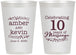 Personalized Anniversary 12 oz Frosted Cups - 10 Years Of Marriage | 80000