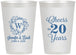 Personalized Anniversary 12 oz Frosted Cups - Cheers To 20 Years | 80001