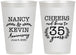 Personalized Anniversary 12 oz Frosted Cups - Cheers To 35 Years | 80004