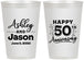 Personalized Anniversary 12 oz Frosted Cups - 50th Wedding | 80007