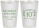 Personalized Anniversary 12 oz Frosted Cups - 10th Wedding | 80010