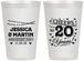 Personalized Anniversary 12 oz Frosted Cups - Cheers To 20 Years | 80011