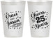 Personalized Anniversary 12 oz Frosted Cups - Cheers To 25 Years | 80012