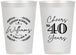 Personalized Anniversary 12 oz Frosted Cups - Cheers To 40 Years | 80015