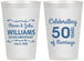 Personalized Anniversary 12 oz Frosted Cups - 50 Years Of Marriage | 80017