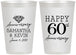 Personalized Anniversary 12 oz Frosted Cups - 60th Wedding | 80019