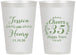 Personalized Anniversary 12 oz Frosted Cups - Cheers To 35 Years | 80034