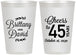 Personalized Anniversary 12 oz Frosted Cups - Cheers To 45 Years | 80036