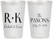 Personalized Wedding 12 oz Frosted Cups - Two Letter Monogram | 802