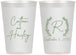 Personalized Wedding 12 oz Frosted Cups - Monogram | 803