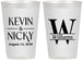 Personalized Wedding 12 oz Frosted Cups - Monogram | 806