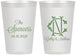Personalized Wedding 12 oz Frosted Cups - Two Letter Monogram | 808