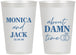 Personalized Wedding 12 oz Frosted Cups - About Damn Time | 809