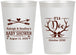 Personalized Baby Shower 12 oz Frosted Cups - It’s A Doe Antler | 90001