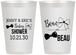 Personalized Baby Shower 12 oz Frosted Cups - Gender Reveal Bow Or Beau | 90004