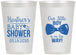 Personalized Baby Shower 12 oz Frosted Cups - Little Boy Is On The Way | 90005