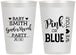 Personalized Baby Shower 12 oz Frosted Cups - Gender Reveal Pink Or Blue | 90012