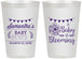 Personalized Baby Shower 12 oz Frosted Cups - Blooming | 90020